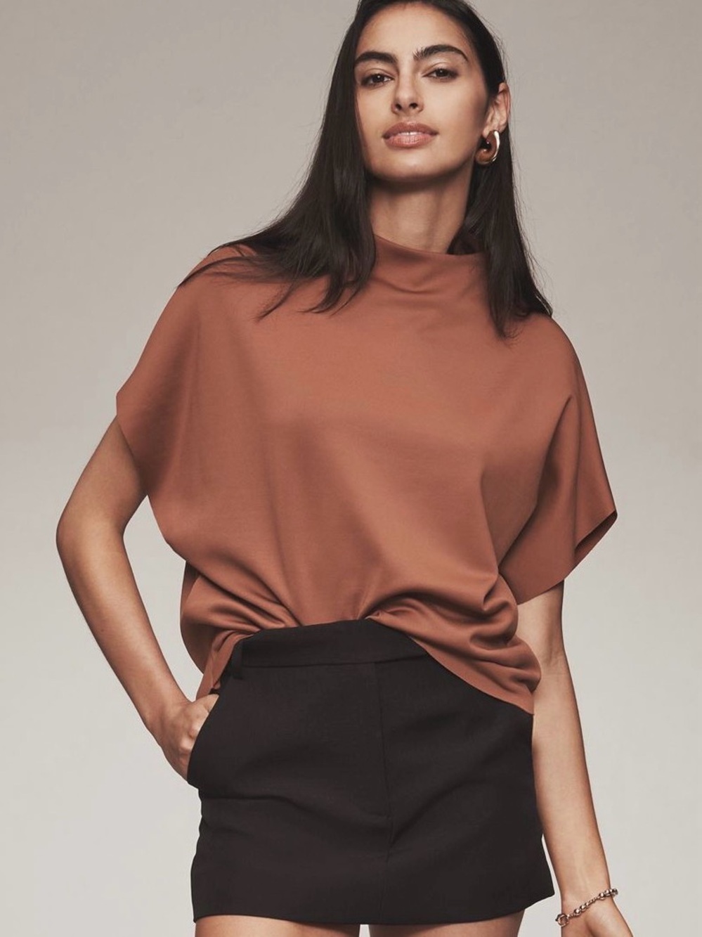 By Anthropologie Mock-neck Batwing Top